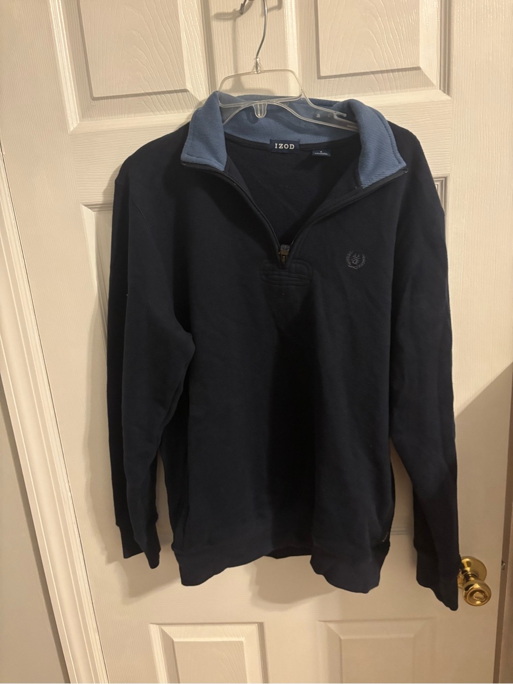 IZOD Men's Navy Quarter-Zip Pullover Sweater